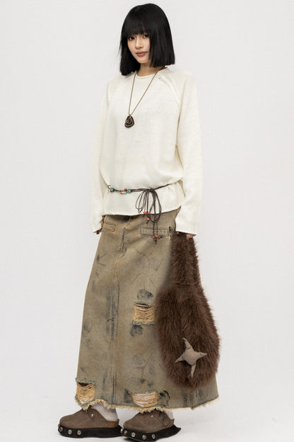 Autumn Vintage Crew Knit Top