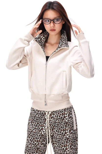 Retro Leopard Patchwork Jacket Set-Up