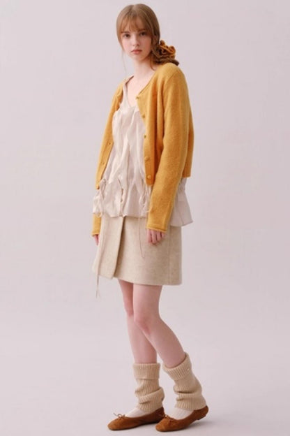 Lyocell Ruffled V-Neck Top