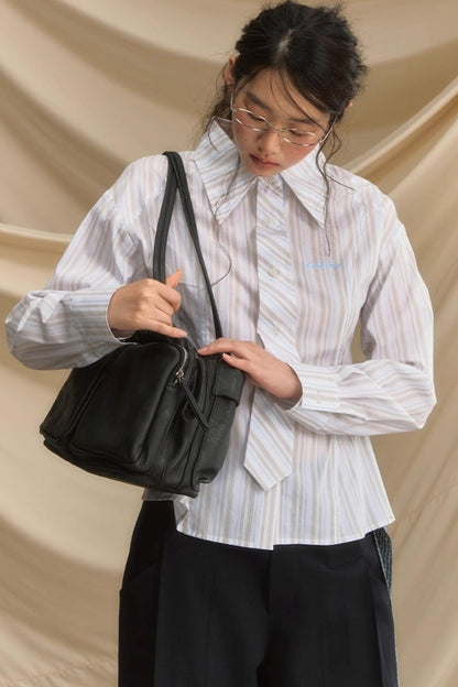 Slim Vertical Striped Shirt