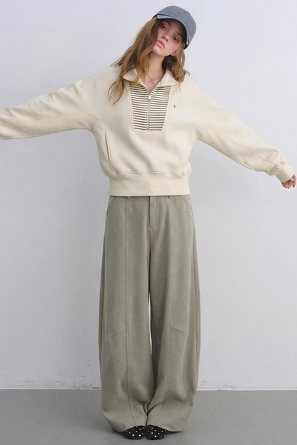 High-Waisted Drapey Suit Pants