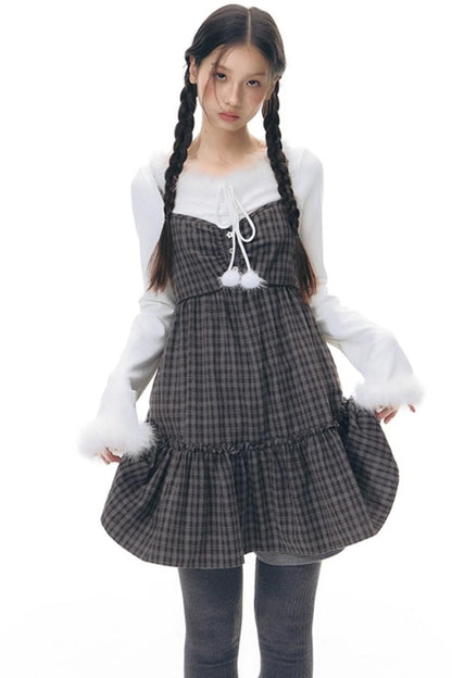 Furry Patchwork Base Layer Top