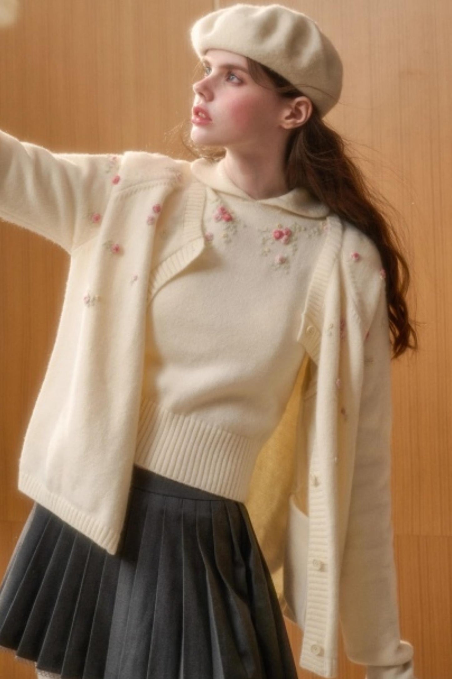 Wool Handmade Embroidered Sweater