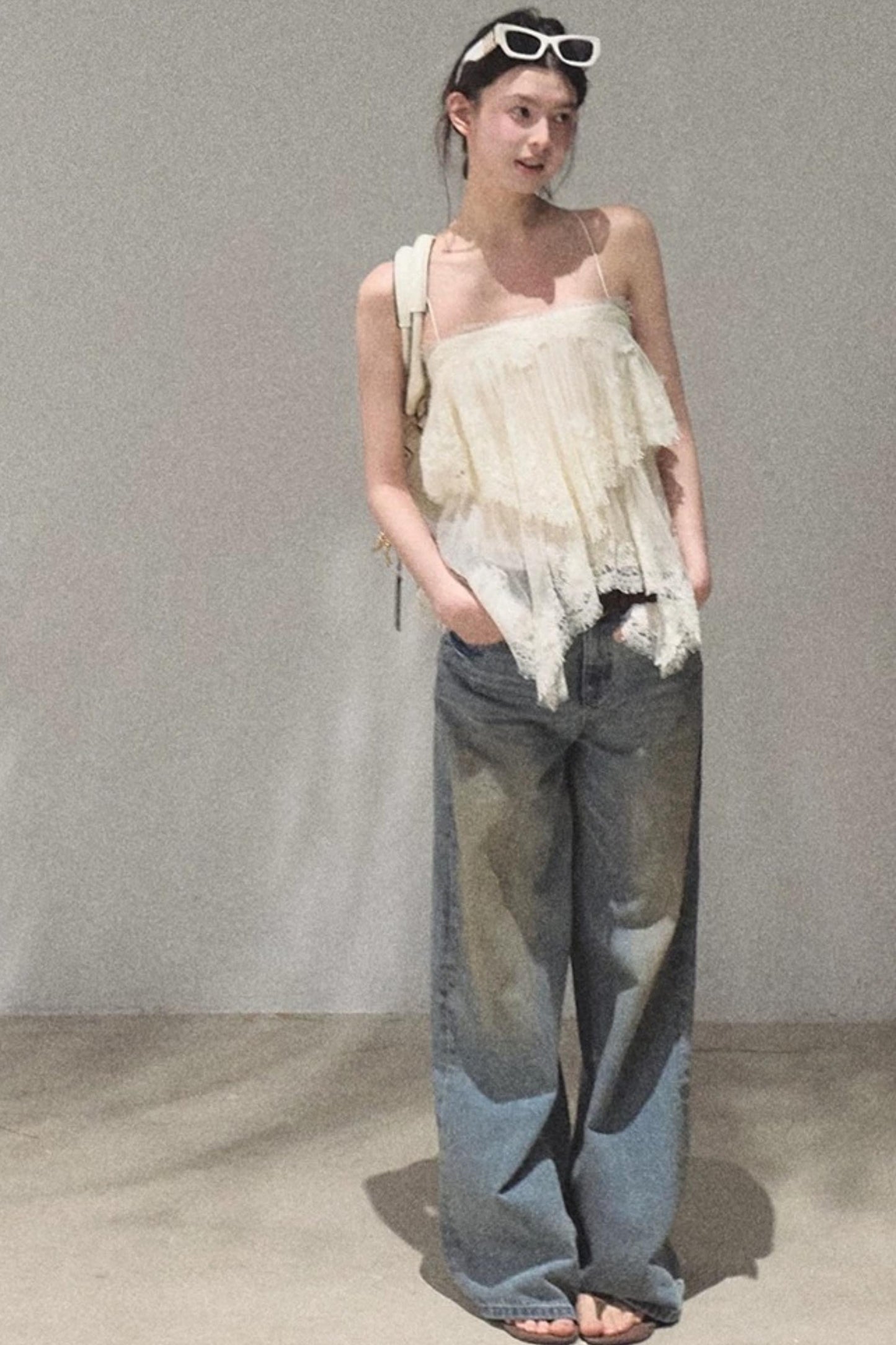 Vintage Hand-Painted Jeans Set
