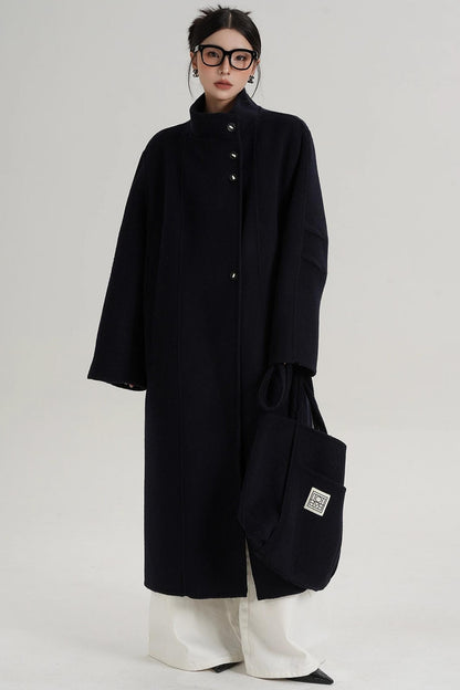 Temperament Stand-Up Woolen Coat