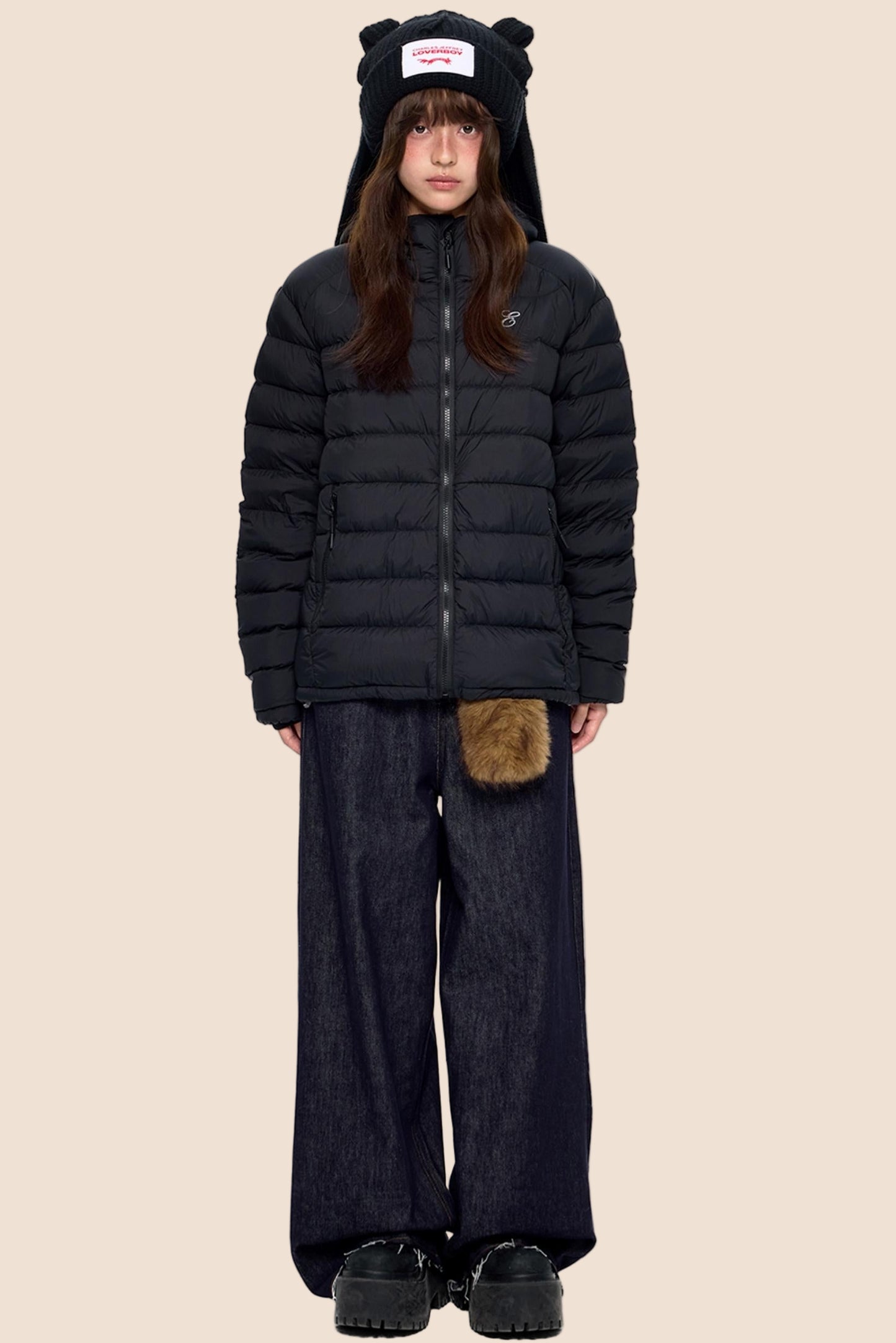 White Duck Down Hooded Jacket