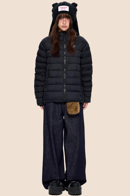 White Duck Down Hooded Jacket