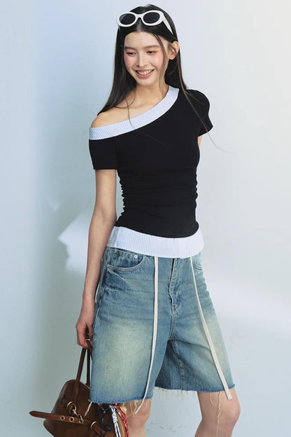 Slant Shoulder Tee