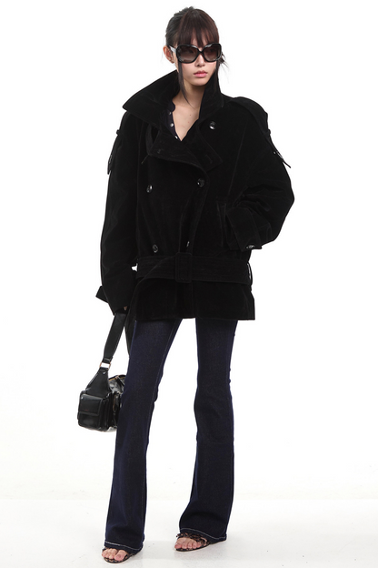 Retro Double-Breasted Cotton Jacket