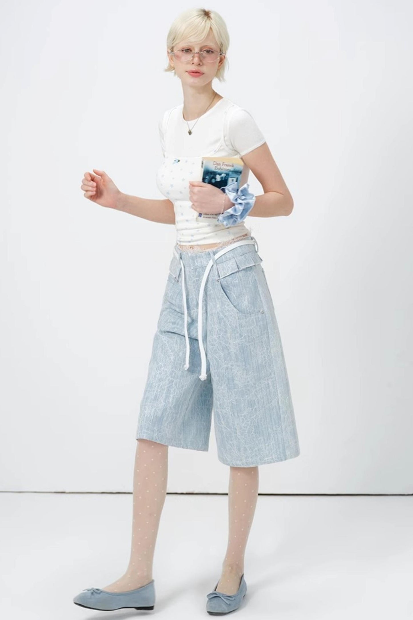 Summer Lace High-Waist Wide-Leg Pants