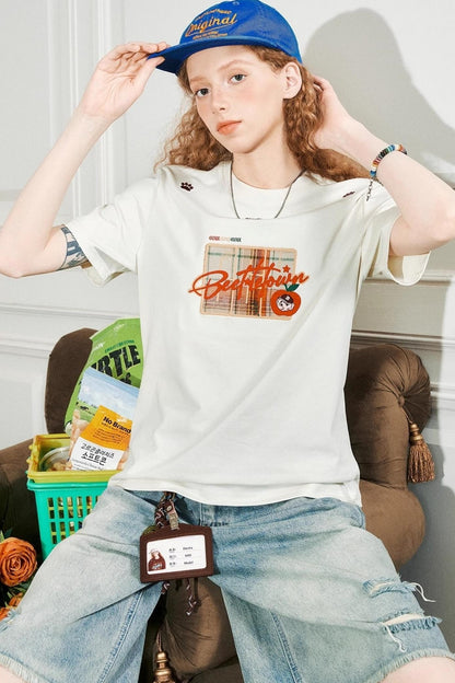 Vintage Embroidered Tee