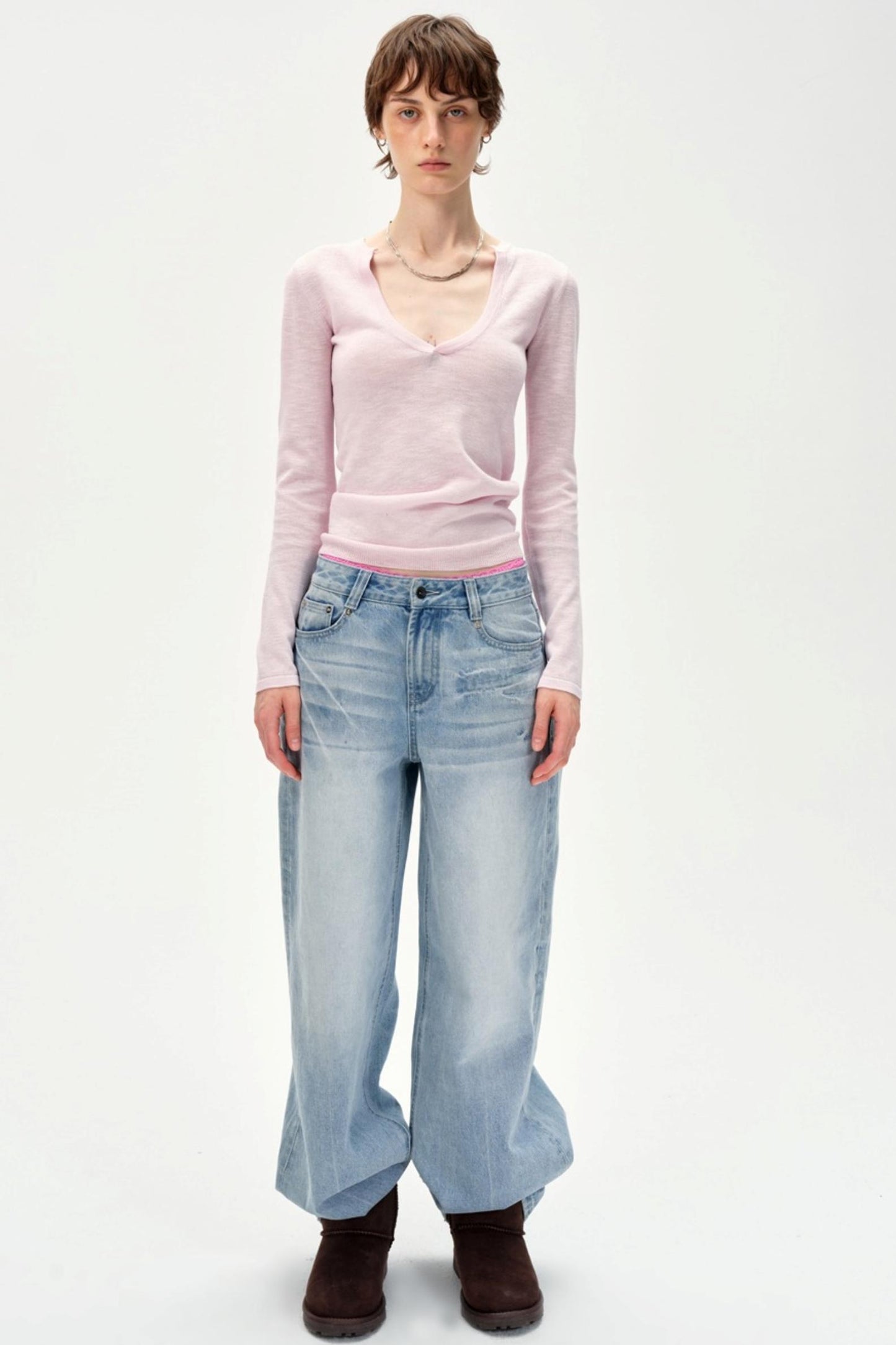 Glass Neck Knitted Base Top