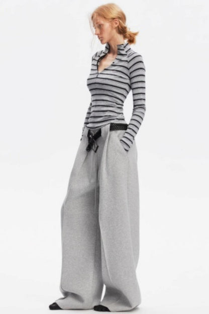 Vintage Striped Slim Knit Top