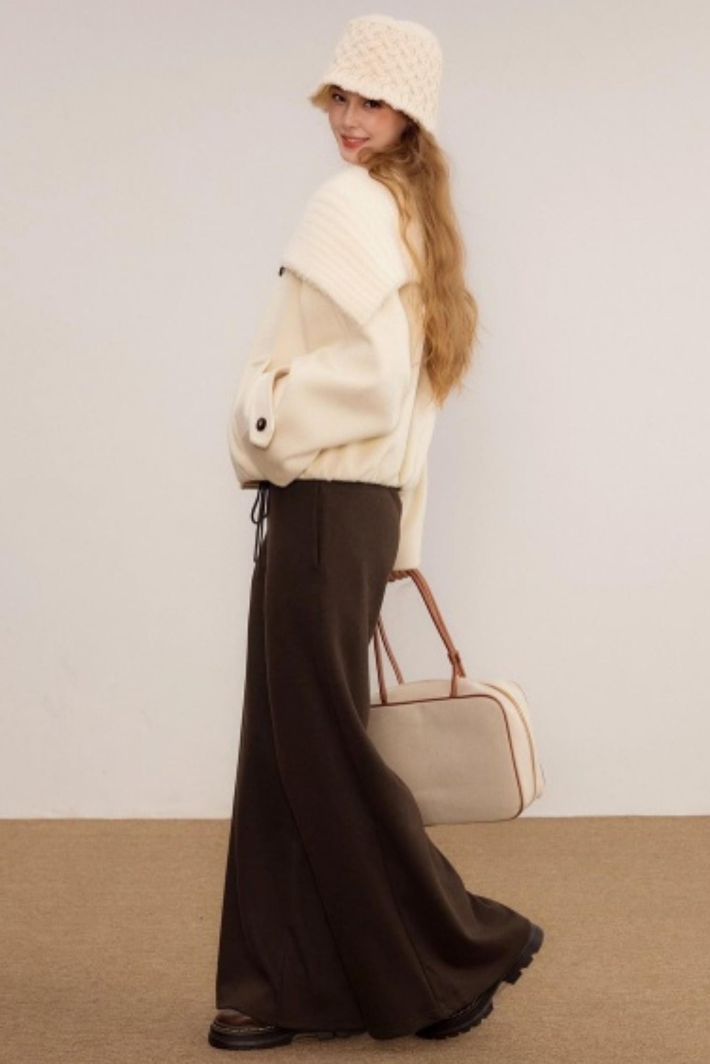 Woolen Shawl Collar Coat