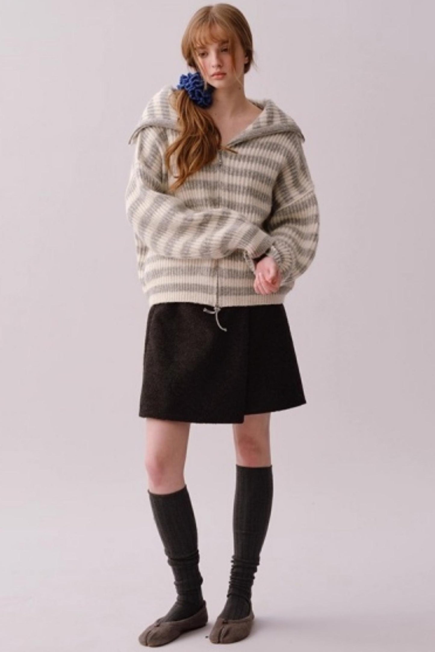 Heavy Woolen Patchwork Skirt