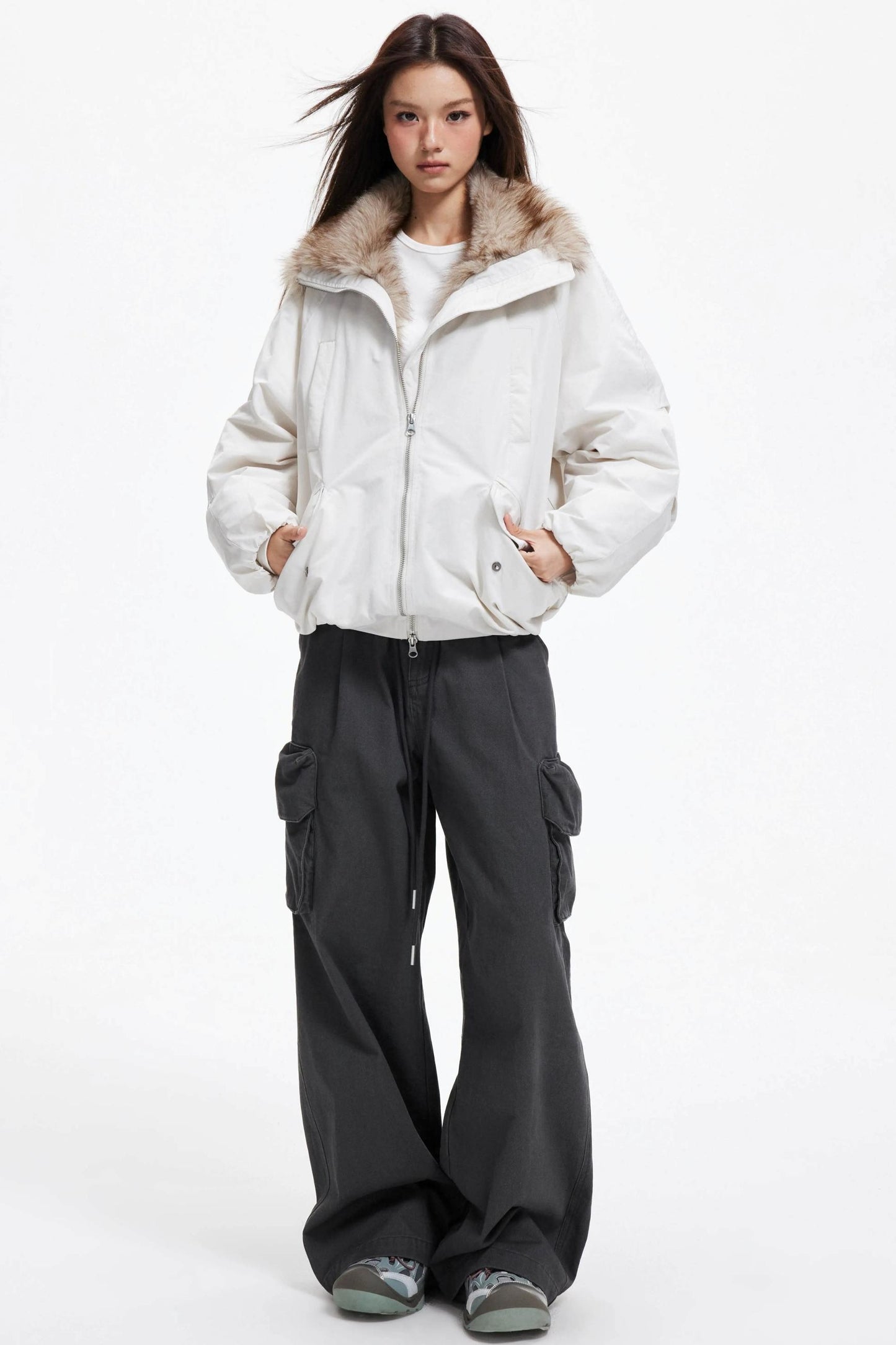 Winter Plush Fur Down Jacket