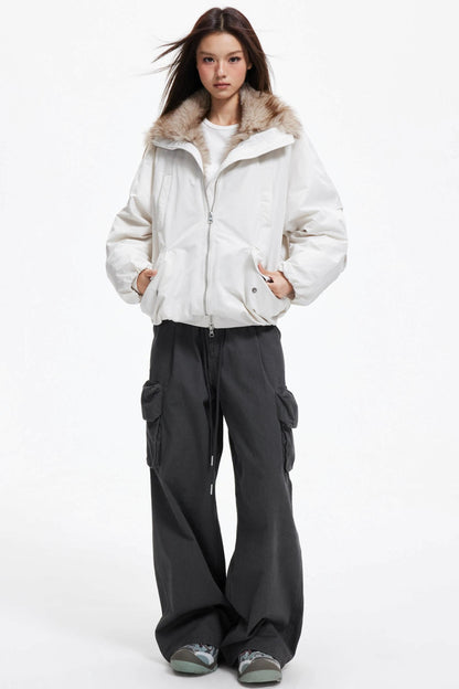 Winter Plush Fur Down Jacket