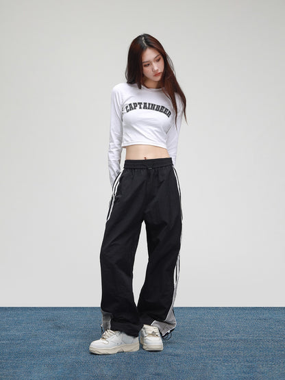 American straight loose pants