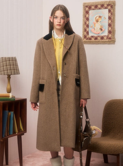 Tweed Coat -Jacke mit Doppelgesicht