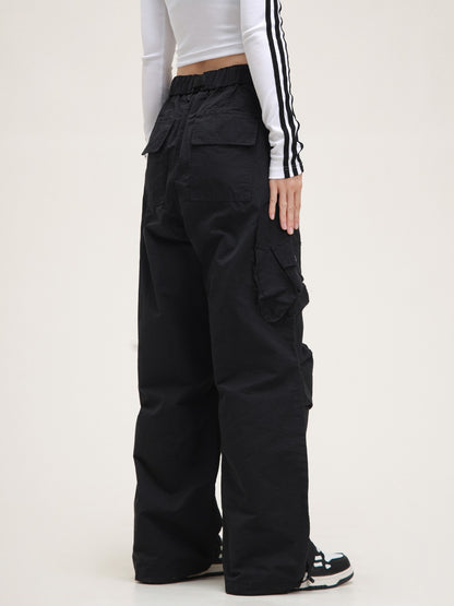 American retro straight loose cargo pants