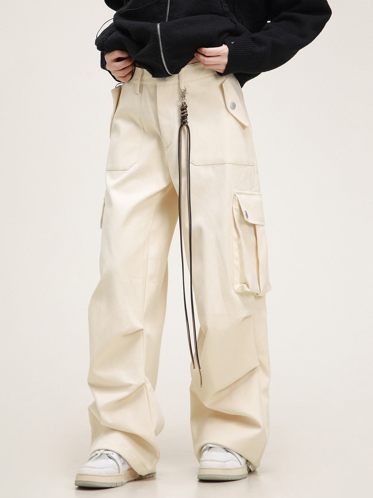 American retro fringe cargo pants