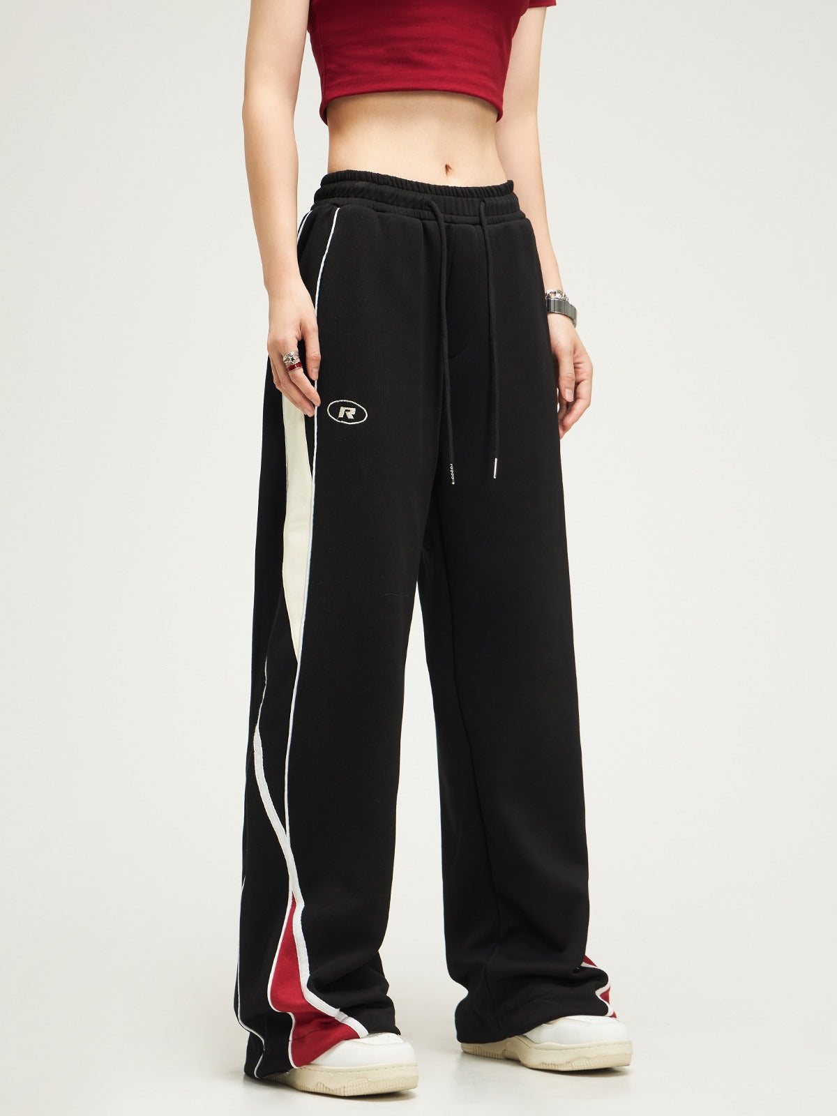 American retro straight loose pants