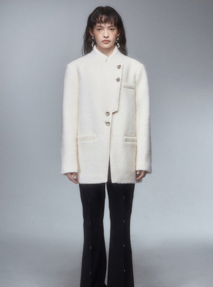 Soote Season stand-up collar woolen jacket