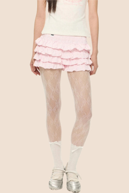 French Fluffy High-Waist Skirt