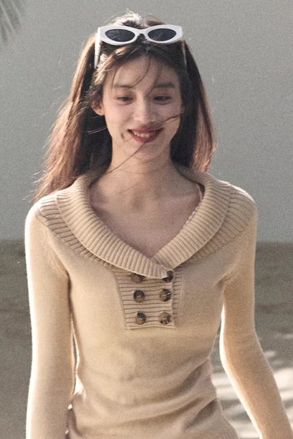 Asymmetrical Cotton Knit Top