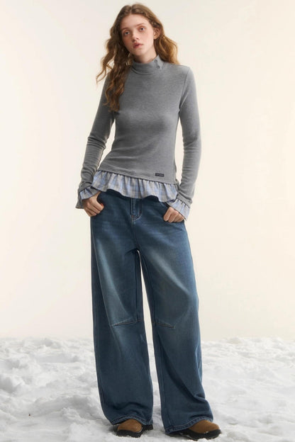 Blue Fleece-Lined Scimitar Pants