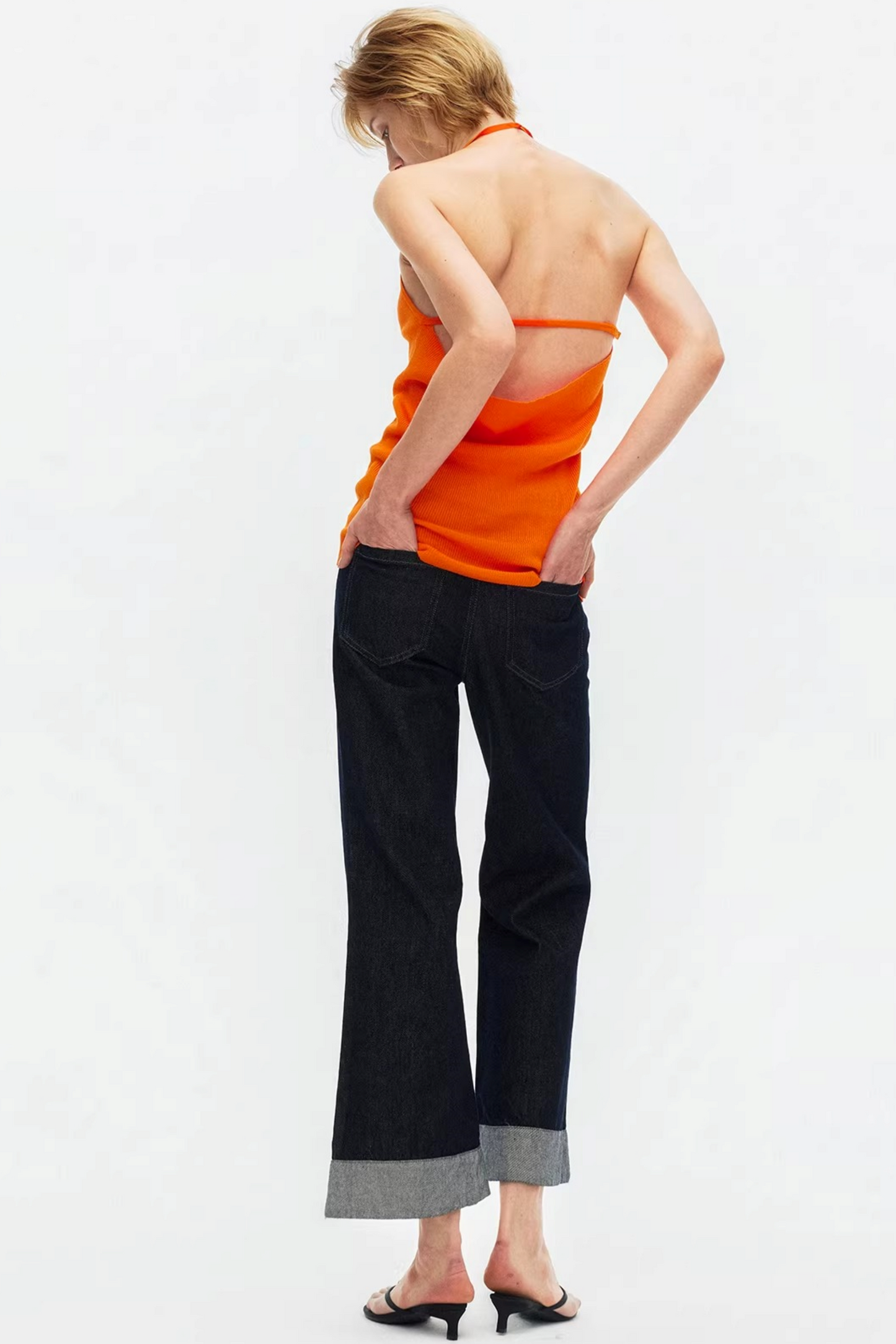 Lyocell Lace-Up Ribbed Vest