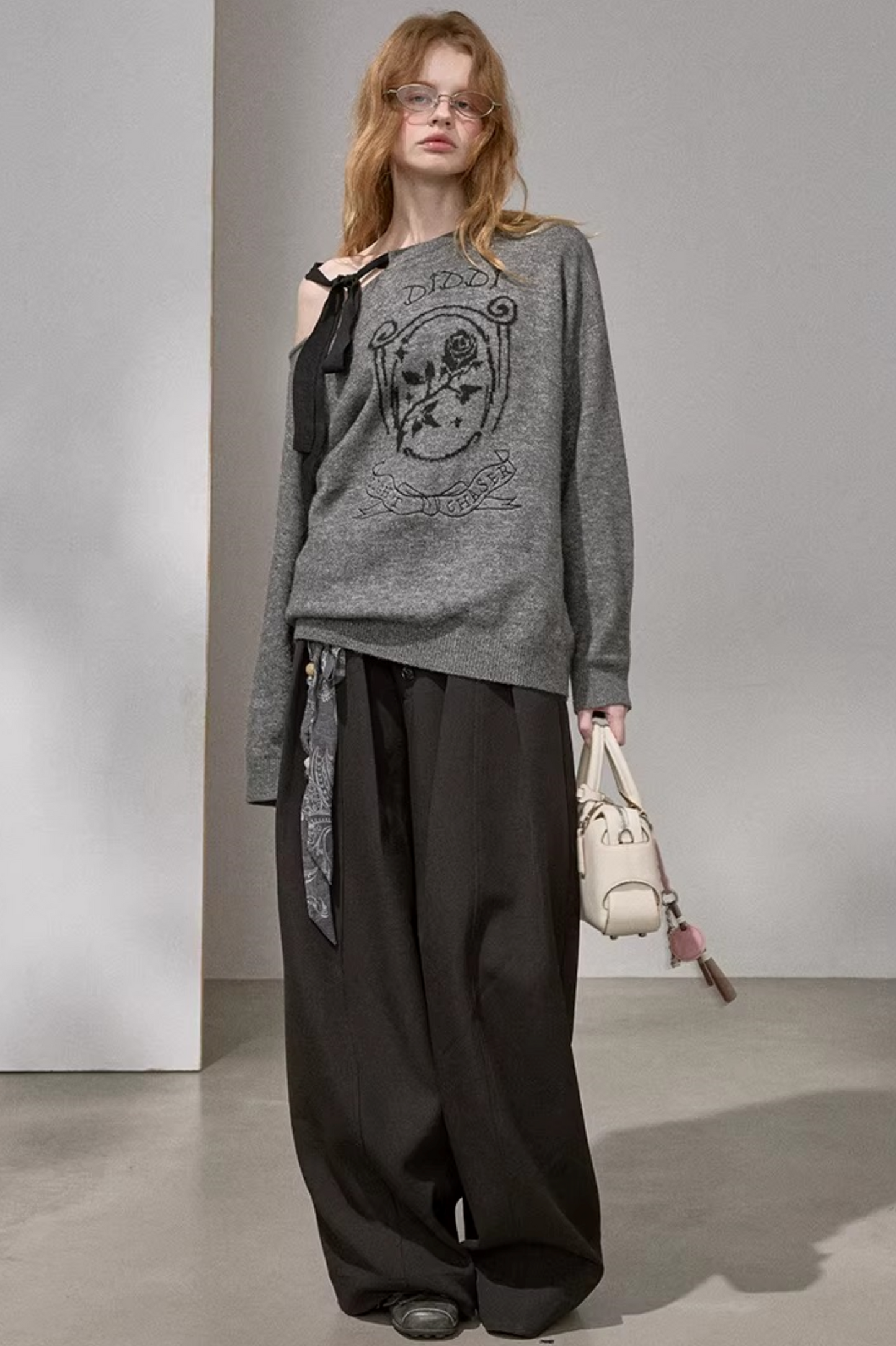 Knitted Two-Piece Sweater Pants Set