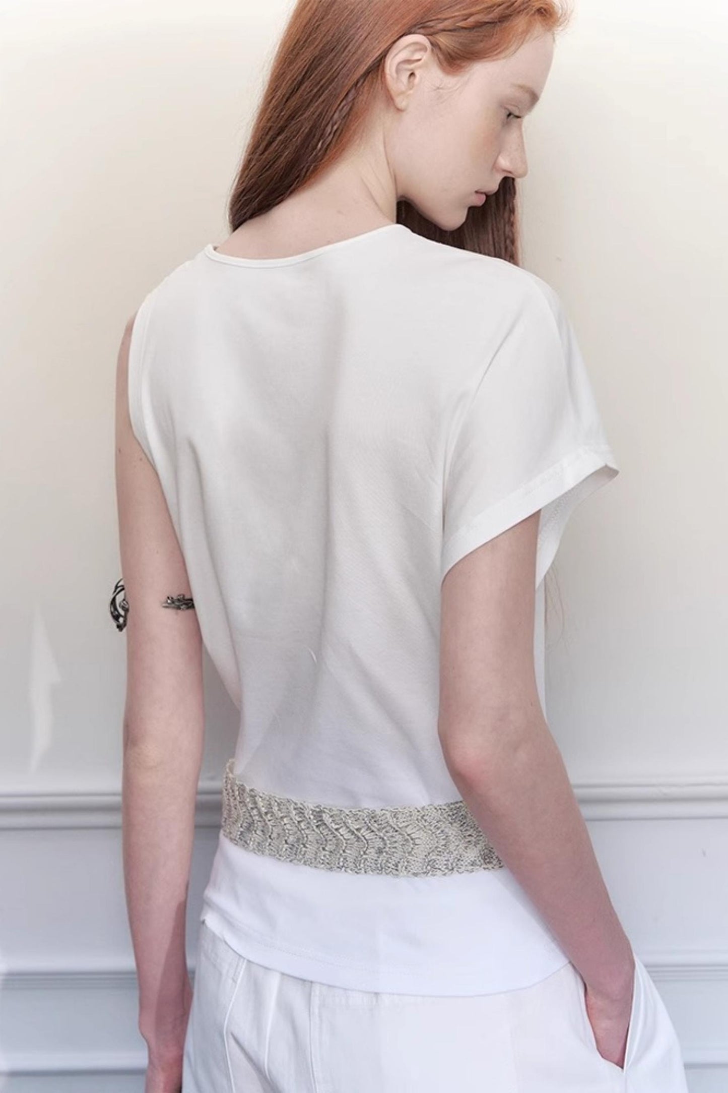 Twisted Cloud Shoulder Tee