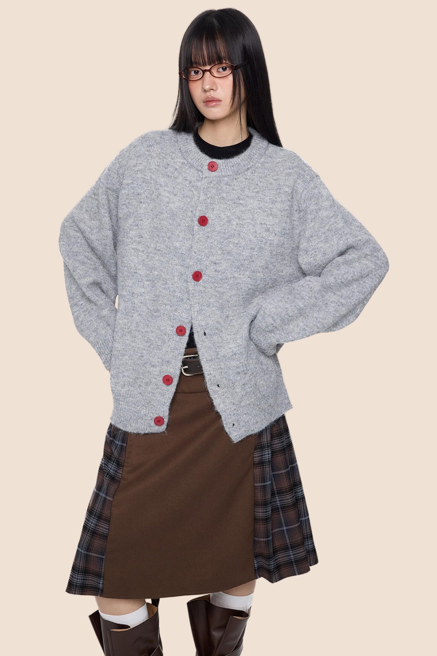 Fall Wool Button-Knitted Cardigan