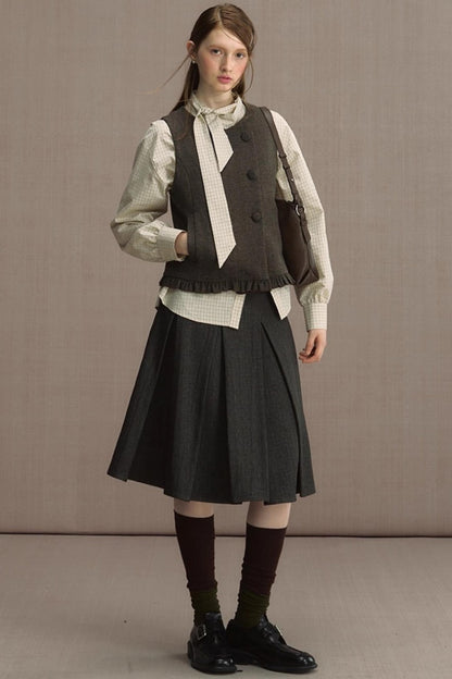 Foreign Style Sleeveless Vest Set-Up