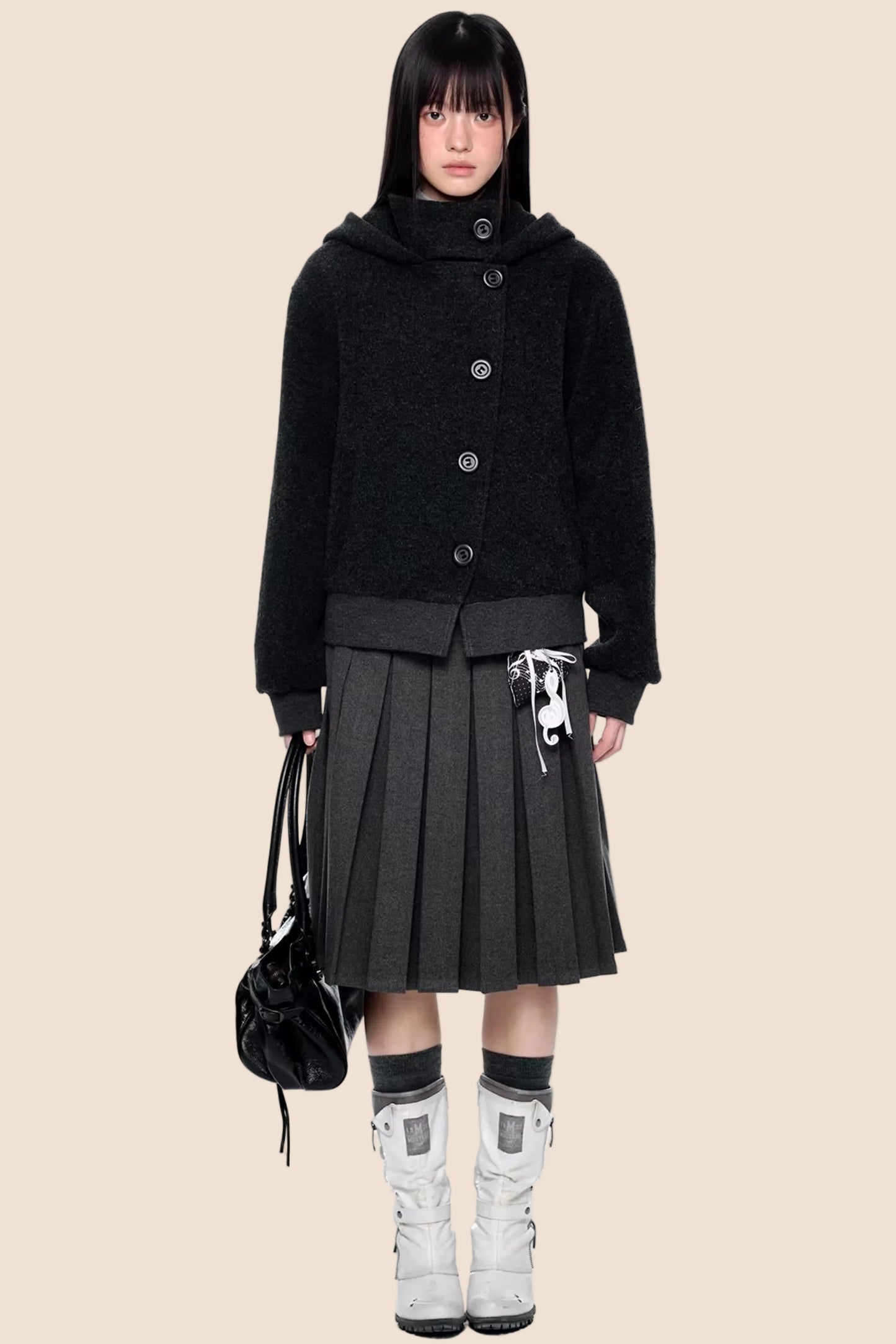 Vintage Woolen Hooded Jacket