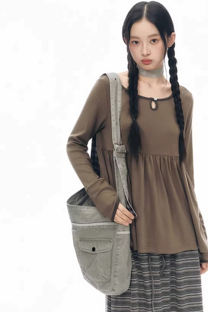 빈티지 패치워크 캔버스 가방