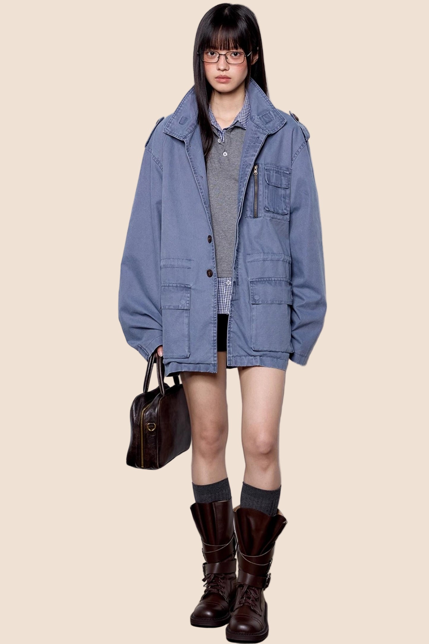 Vintage Cargo Zip Jacket