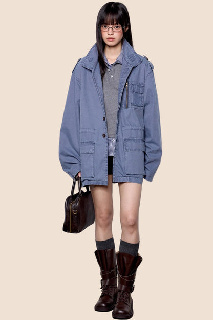 Vintage Cargo Zip Jacket