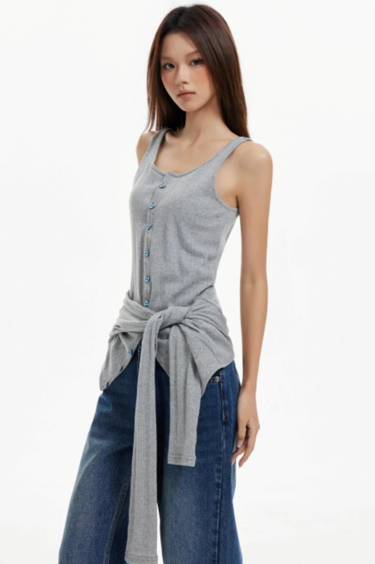 Slim Two Wear Cardigan Top