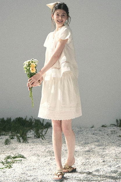 Moonlight Lace Top Two-Piece Set-Up