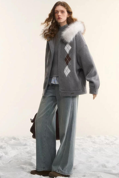 Washed Distressed Denim Pants