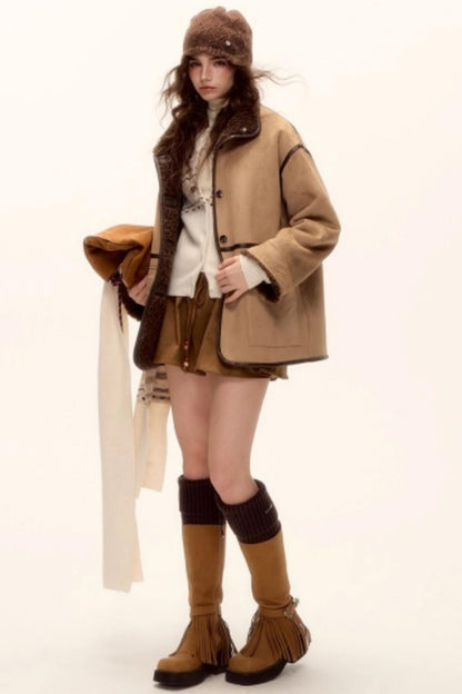 Reversible Suede Lambswool Jacket