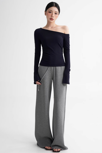 Modal Knit High-Waisted Pants