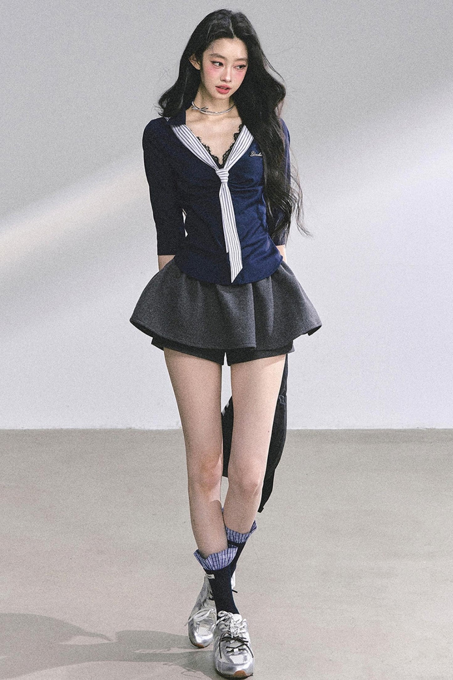 Autumn Slimming Polo Neck Shirt