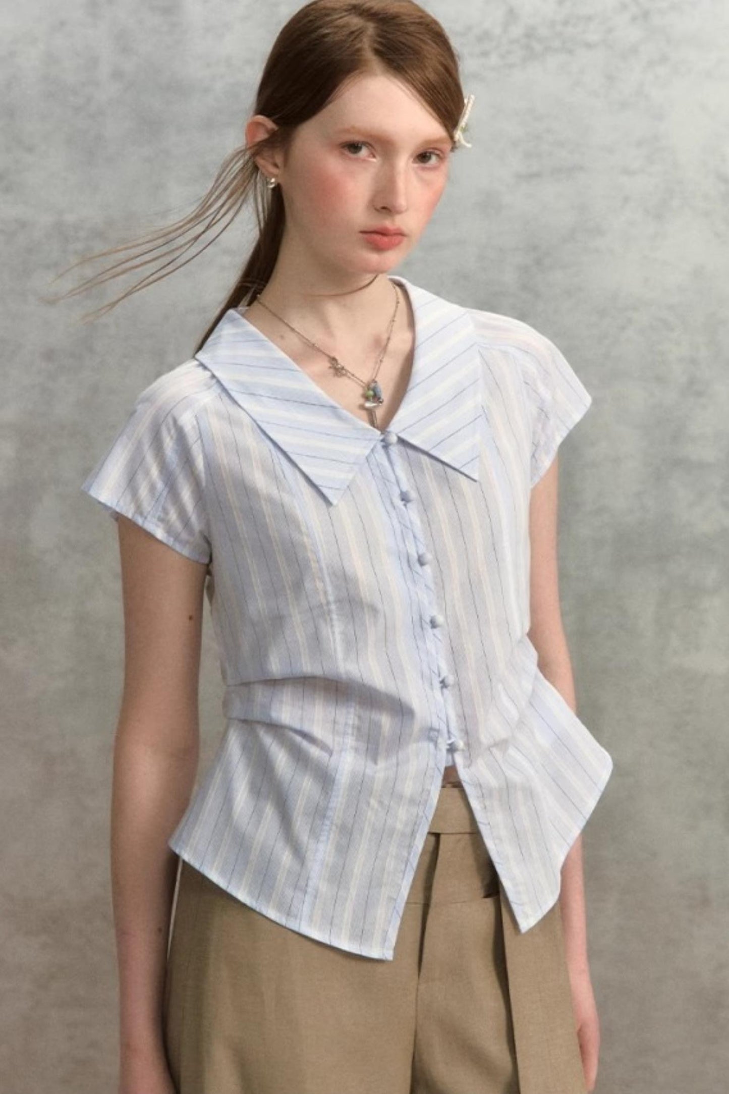 Chic Pink Striped Slim Fit Shirt