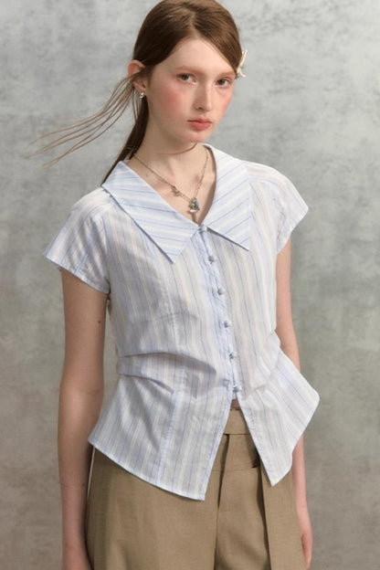 Chic Pink Striped Slim Fit Shirt