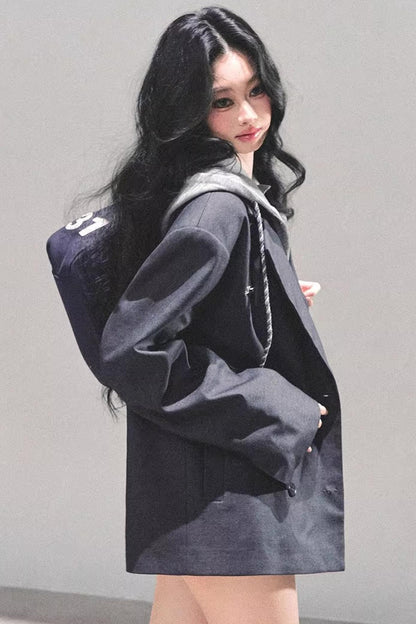 Minimalist Hooded Blazer