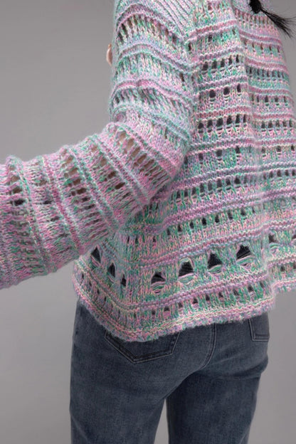 Sea Foam Wool Knit Pullover Top