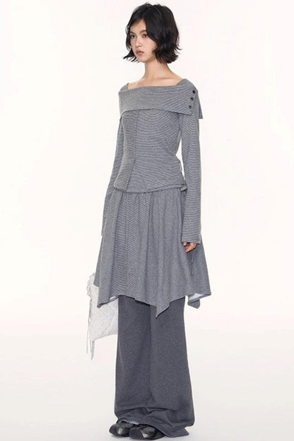 Striped Long Sleeve Top Set-Up